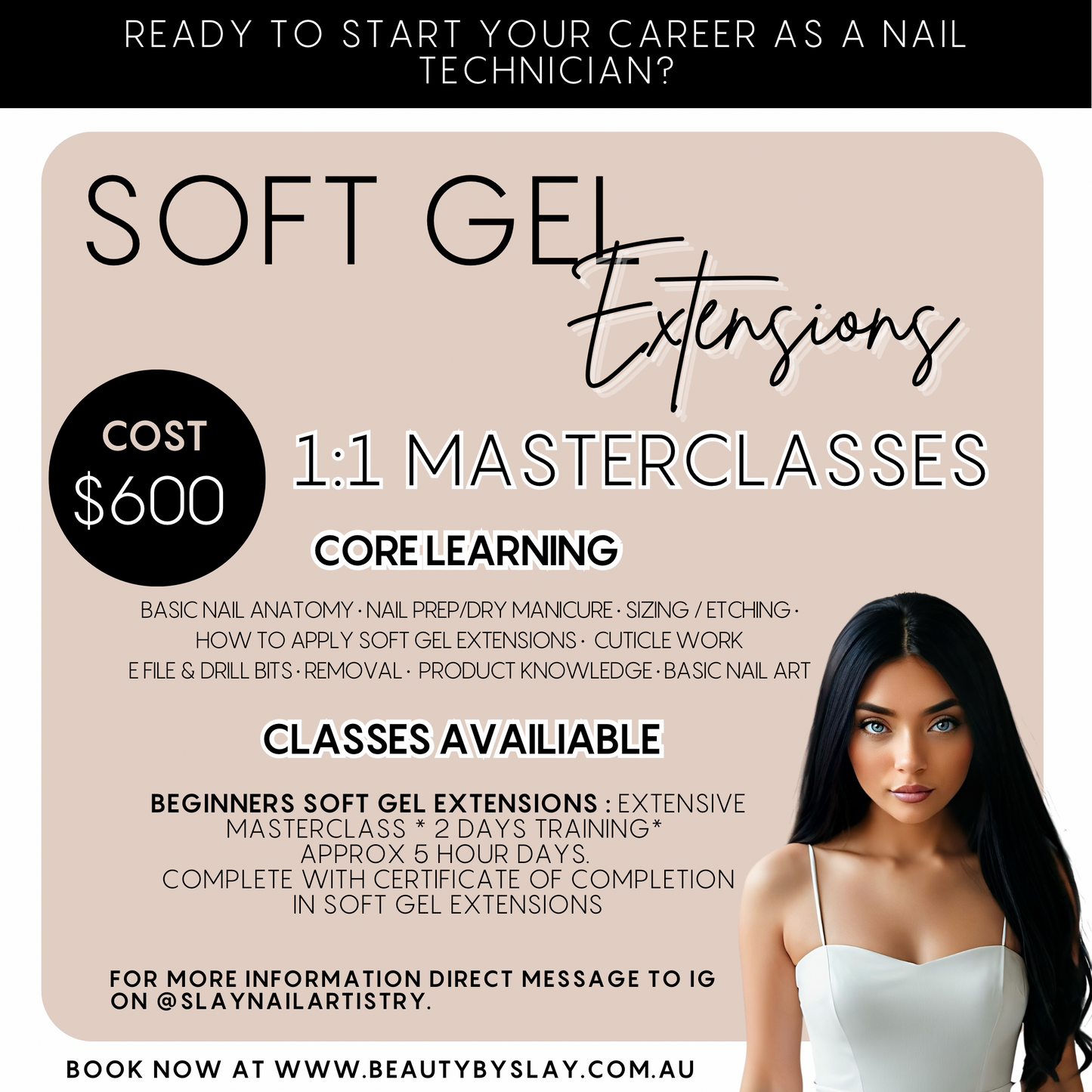 soft gel extensions 1:1 masterclass