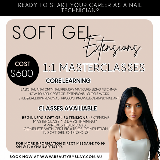 soft gel extensions 1:1 masterclass